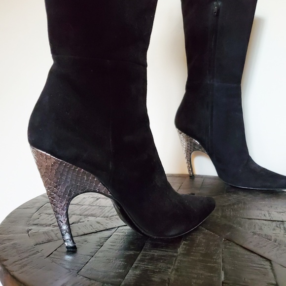 Alain Tondowski Black Leather Boots - Picture 3 of 5